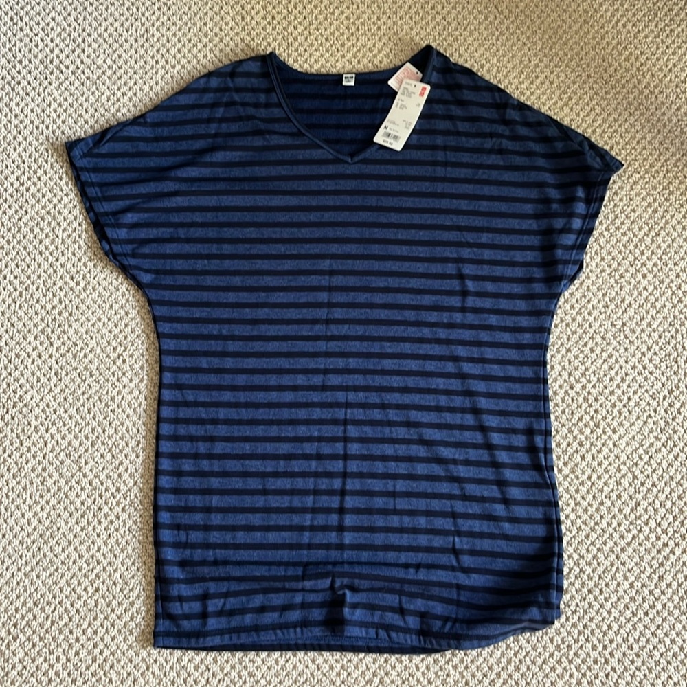 Blue striped Uniqlo lounge tunic